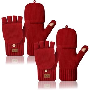 Winter Mittens Fingerless Gloves for Women Men,Upgraded Warm and Soft Thermal Lined Knitted Cold Weather in Kuwait