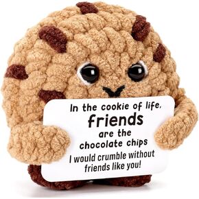 Handmade Crochet Positive Cookie Doll Gifts - Inspirational Gift with Motivational Quote, Appreciation Thank You Gift for Coworker Friends Sister Teacher - Birthday in Saudi Arabia