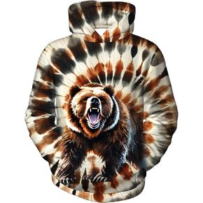 Kids Tie Dye Hoodie for Boys Girls 6-16 Years Children Hippies Long Sleeve Sweatshirt Print Outfit in Saudi Arabia