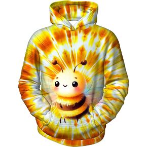 سويت شيرت بغطاء للرأس للأطفال من عمر 6 إلى 16 سنة للأطفال من الهيبيز بأكمام طويلة ومطبوع عليه ملابس in Kuwait