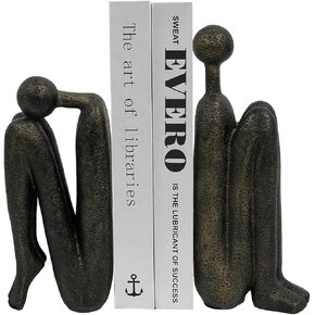 مساند الكتب المزخرفة للأرفف من Thinker، زوج واحد من حامل أطراف الكتب عالي التحمل، سدادة كتب من الراتنج لديكور غرفة المعيشة في المنزل والمكتب in Kuwait