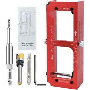 Door Hinge Jig, Door Hinge Template, Door Hinge Mortiser for Door Hinge from 3" to 5" Length and Hinge Types of Sqaure, Radius 1/4" or Radius 5/8 in Kuwait