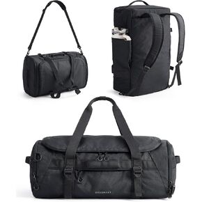 BAGSMART 4-IN-1 Duffle Bag for Travel, 40L Travel Bag Gym Duffle, TSA Carry on Backpack with Shoes Compartment & Wet Pocket, Water-resistant Workout Duffel, Camel in Kuwait