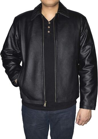 Victory Outfitters Men's Genuine Leather Open Bottom Jacket in Saudi Arabia