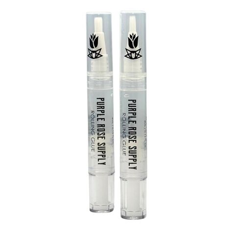 Purple Rose Supply Rolling Glue – 4ml Glue Pen with Brush Applicator – Natural Plant Cellulose – Spit-Free Rolling Alternative – Glue Stick in Kuwait