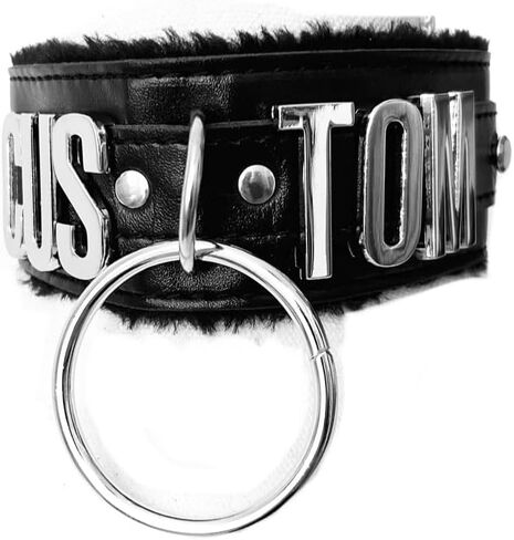 Custom fur lined o ring Large 30mm Letter Choker Collar. Custom Personalized Word Choker Collar. Custom Text Choker – Express Yourself. in Saudi Arabia
