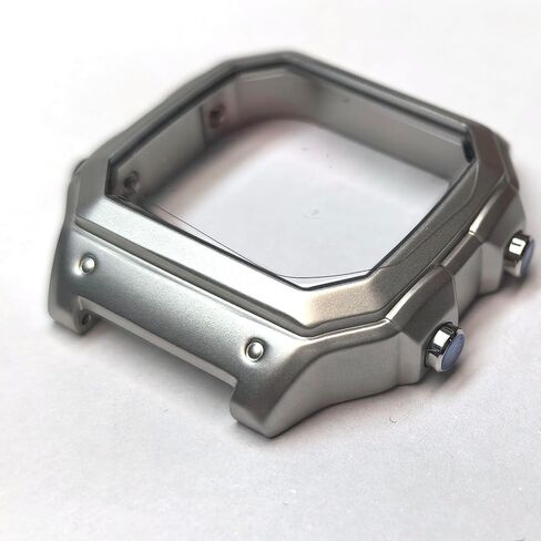 For AE-1200WH Watch steel Case ae1200 Mod kit Stainless Steel Watch metal case (case gloosy silver) in Saudi Arabia