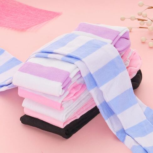 Fumwase Thigh High Socks Fashion Striped over Knee Warm Thin Soft for Women Party Christmas Daily Stockings Leg Warmers in Saudi Arabia