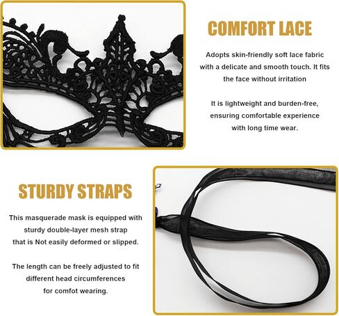 MYMENU Women Masquerade Mask Luxury Lace Venetian Halloween Carnival Masks for Party Costume Cosplay Mardi Gras in Saudi Arabia