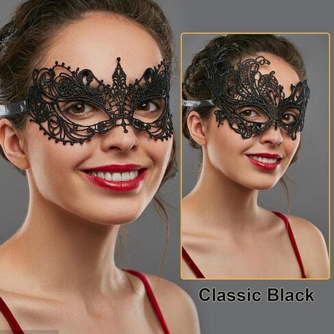 MYMENU Women Masquerade Mask Luxury Lace Venetian Halloween Carnival Masks for Party Costume Cosplay Mardi Gras in Saudi Arabia