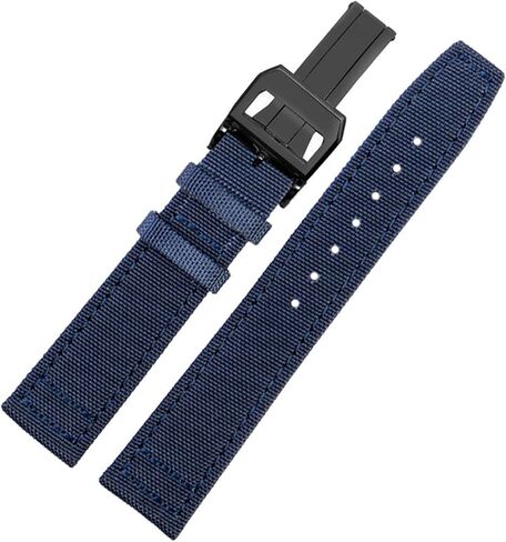 for IWC Pilot Spitfire Timezone TopGun Strap Green Black Belts Wristwatch Straps 20mm 21mm 22mm Nylon Canvas Fabric Watch Band (Color : Pin Green Silver, Size : 20mm) in Saudi Arabia