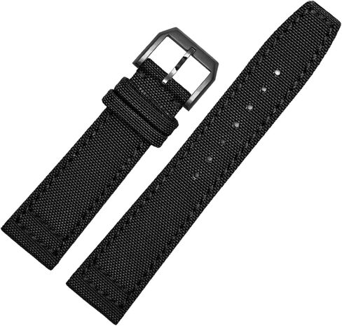 for IWC Pilot Spitfire Timezone TopGun Strap Green Black Belts Wristwatch Straps 20mm 21mm 22mm Nylon Canvas Fabric Watch Band (Color : Pin Green Silver, Size : 20mm) in Saudi Arabia
