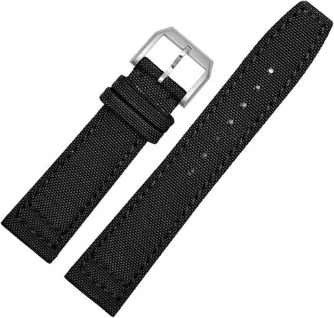 for IWC Pilot Spitfire Timezone TopGun Strap Green Black Belts Wristwatch Straps 20mm 21mm 22mm Nylon Canvas Fabric Watch Band (Color : Pin Green Silver, Size : 20mm) in Saudi Arabia
