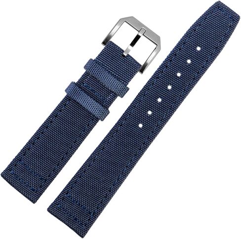 for IWC Pilot Spitfire Timezone TopGun Strap Green Black Belts Wristwatch Straps 20mm 21mm 22mm Nylon Canvas Fabric Watch Band (Color : Pin Green Silver, Size : 20mm) in Saudi Arabia