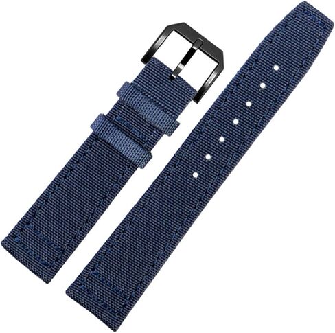 for IWC Pilot Spitfire Timezone TopGun Strap Green Black Belts Wristwatch Straps 20mm 21mm 22mm Nylon Canvas Fabric Watch Band (Color : Pin Green Silver, Size : 20mm) in Saudi Arabia