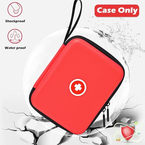 Carrying Case for Portable Nebulizer, Travel Medical Bag, Hard Emergency Medical Bag for Inhaler Spacer Case for Kids and Adults, Masks, Asthma Inhaler (Red) in Saudi Arabia