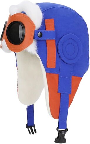 Kids Winter Aviator Hat with Removable Goggles, Warm Fleece Earflap Pilot Style Trapper Hat for Boys Girls Cold Weather in Saudi Arabia
