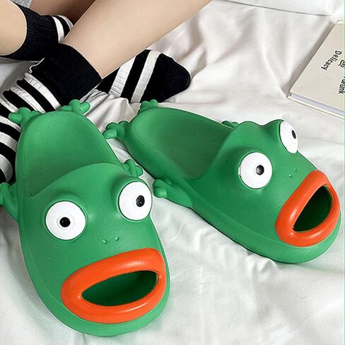 شبشب ضفدع من MEADOO، شباشب ضفدع، شبشب حمام سميك، شرائح ضفدع مرحة، صنادل باس، أحذية الشاطئ والدش in Kuwait