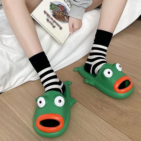 شبشب ضفدع من MEADOO، شباشب ضفدع، شبشب حمام سميك، شرائح ضفدع مرحة، صنادل باس، أحذية الشاطئ والدش in Kuwait