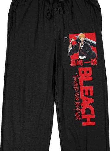Bioworld Bleach 1000 Year Blood War Ichigo Logo Women's Black Sleep Pajama Pants in Saudi Arabia