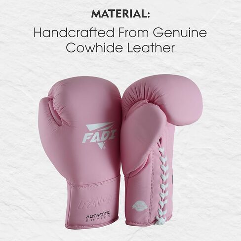 سلسلة أصلية A2 للجنسين Pro Lace -Up Boxing Gloves - جلد البقر الأصلي | الأمثل للملاكمة ، MMA ، Muay Thai ، Kickboxing ، التدريب على فنون القتال والدوران in Kuwait