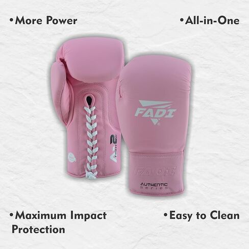 سلسلة أصلية A2 للجنسين Pro Lace -Up Boxing Gloves - جلد البقر الأصلي | الأمثل للملاكمة ، MMA ، Muay Thai ، Kickboxing ، التدريب على فنون القتال والدوران in Kuwait