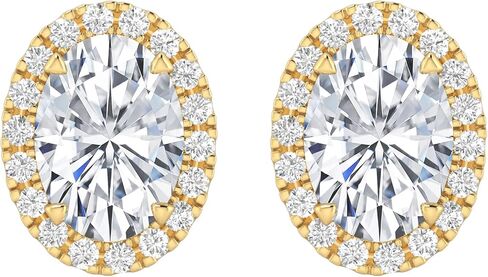Houston Diamond District 1 to 6 Carat IGI CERTIFIED LAB GROWN Round Halo Diamond Earrings for Women Push Back IDEAL CUT (D-E Color VS1-VS2 Clarity) in Saudi Arabia