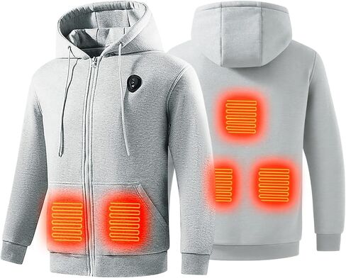 Heated Sweatshirt for Men Women Warm Sweatshirts Heated Jackets Unisex USB Electric Pullover Heating Pockets in Saudi Arabia