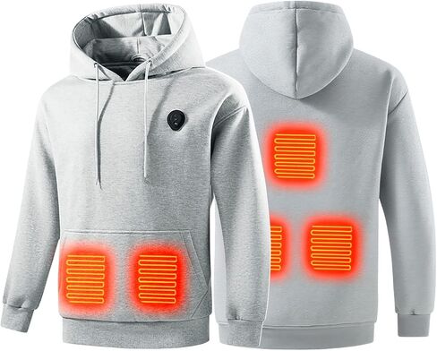 Heated Sweatshirt for Men Women Warm Sweatshirts Heated Jackets Unisex USB Electric Pullover Heating Pockets in Saudi Arabia