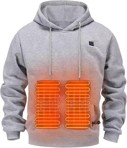 Heated Sweatshirt for Men Women Warm Sweatshirts Heated Jackets Unisex USB Electric Pullover Heating Pockets in Saudi Arabia