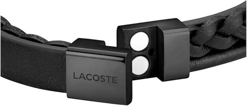 Lacoste Men's Fusion Multi-Layered Leather Bracelet – Wrap Around Design with Braided, Smooth and Tubular Textures – Fashion Accessory - Jewelry Gift for Him in Saudi Arabia