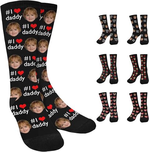 Custom Face Socks with Photo, Personalized Unisex Funny Socks with Picture, Personalized Face Sock Gifts for Women Men in Saudi Arabia
