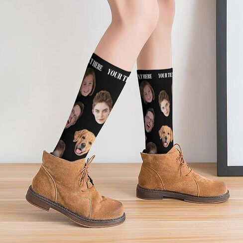 Custom Face Socks with Photo, Personalized Unisex Funny Socks with Picture, Personalized Face Sock Gifts for Women Men in Saudi Arabia