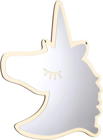 DECHOUS Acrylic Mirror Wall Sticker Shatterproof Unicorn Shape Boys and Girls Room Decor in Saudi Arabia