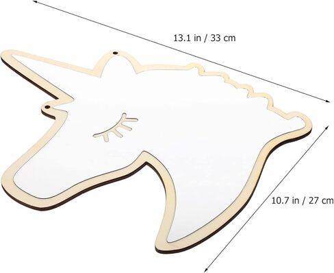 DECHOUS Acrylic Mirror Wall Sticker Shatterproof Unicorn Shape Boys and Girls Room Decor in Saudi Arabia