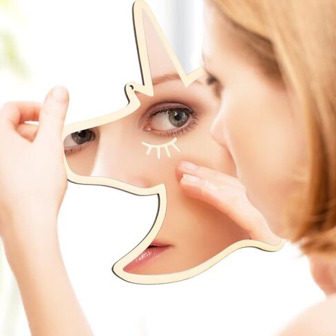 DECHOUS Acrylic Mirror Wall Sticker Shatterproof Unicorn Shape Boys and Girls Room Decor in Saudi Arabia