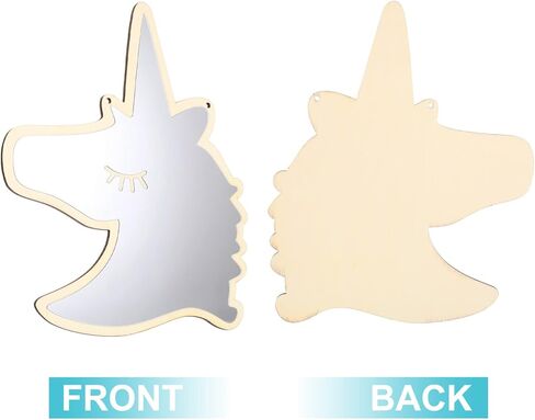 DECHOUS Acrylic Mirror Wall Sticker Shatterproof Unicorn Shape Boys and Girls Room Decor in Saudi Arabia