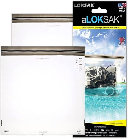 LOKSAK - aLOKSAK Waterproof Cellphone Dry Bags - Airtight Underwater Phone Pouch - Touch Screen Compatible - Diving Certified (2-Pack - 3in x 6in) in Saudi Arabia