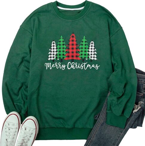 Christmas Sweatshirts for Men Jolly Crewneck Sweater Xmas Long Sleeve Pullover Top Mens in Saudi Arabia