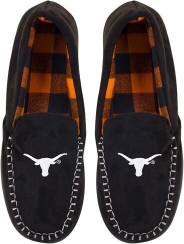 FOCO NCAA MEN'S FLANNEL TOP MOCCASIN SLIPPERS in Saudi Arabia