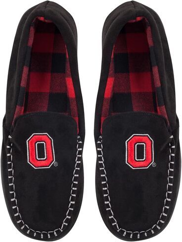 FOCO NCAA MEN'S FLANNEL TOP MOCCASIN SLIPPERS in Saudi Arabia