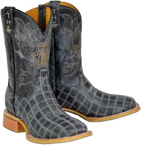 Tin Haul Men's King of Clubs Western Boot Broad Square Toe - 14-020-0077-0510 MU 12 D(M) US Multi in Saudi Arabia