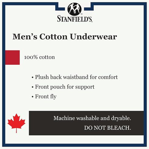 Stanfield's Men's Premium Cotton Boxer Briefs, 4 Pack in Saudi Arabia