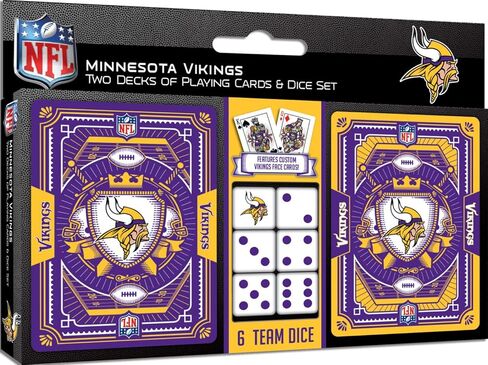 Masterpieces Game Day - حزمة من ورق اللعب وحزمة النرد NFL Dallas Cowboys - مجموعة مرخصة رسميًا للبالغين والعائلة in Kuwait