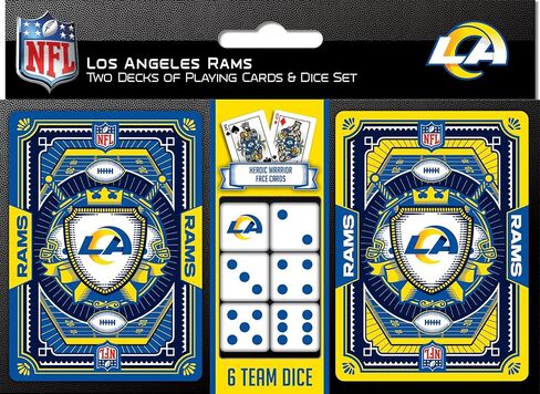 Masterpieces Game Day - حزمة من ورق اللعب وحزمة النرد NFL Dallas Cowboys - مجموعة مرخصة رسميًا للبالغين والعائلة in Kuwait