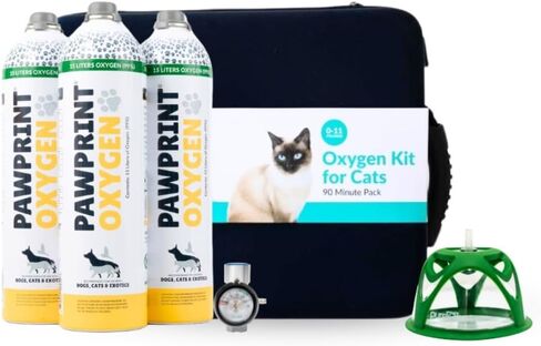 Cat Rescue Oxygen Kit – Portable Oxygen Supply for Pets for Transport and Rescue – Oxygen, Mask, Regulator, Tubing & Travel Case Included (Rescue Oxygen Kit for Cats 0-11 lbs) in Saudi Arabia