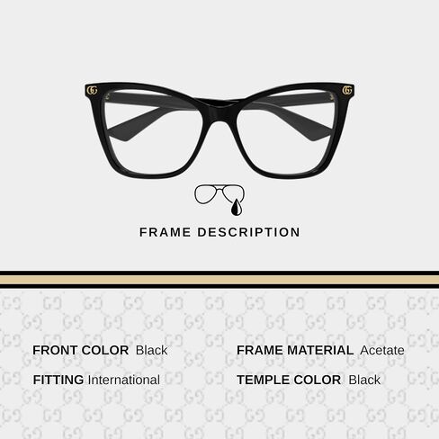 Gucci GG1817O Cat-Eye Shape Interlocking GG Logo Eyeglasses with eSHADES Luxury Eyewear Kit Bundle in Saudi Arabia
