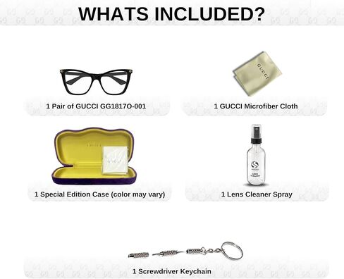 Gucci GG1817O Cat-Eye Shape Interlocking GG Logo Eyeglasses with eSHADES Luxury Eyewear Kit Bundle in Saudi Arabia