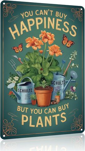 Funnysign Garden Gifts This Is My Happy Place Vintage Tin Sign for Home Garden Patio Yard Decor 8 X 12 Inch(3981) in Saudi Arabia
