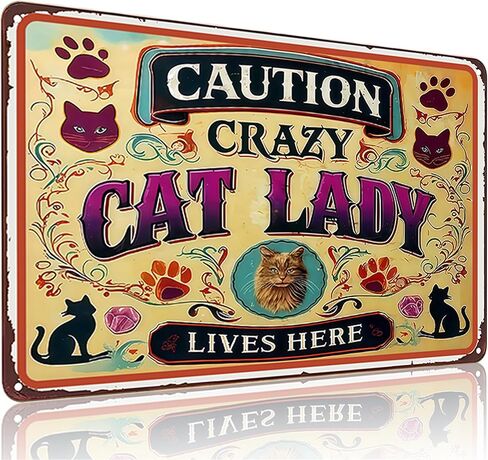 Funnysign Cat Lovers Gifts Welcome To The Bathroom A Cat Will Be with You Tin Sign for Bathroom Toilet Decor 8 X 12 Inch(3996) in Saudi Arabia